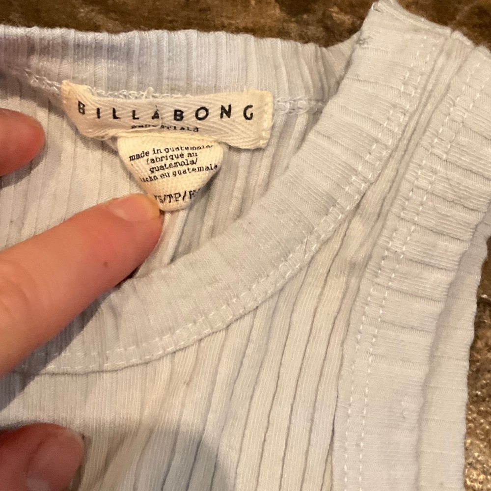 Billabong Light Blue Ribbed Tank Top - Picture 2 of 2